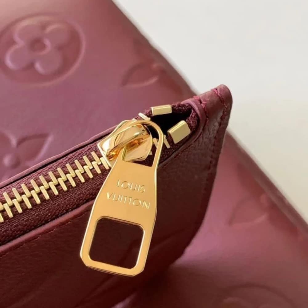 Louis Vuitton Neverfull MM Monogram Empreinte Wine Red 31Cm M25855 - Image 8