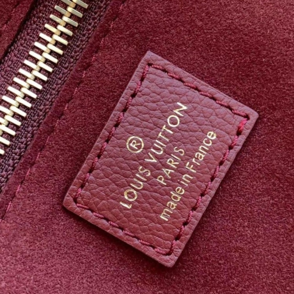 Louis Vuitton Neverfull MM Monogram Empreinte Wine Red 31Cm M25855 - Image 7