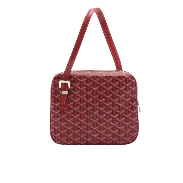 GOYARD YONA BAG COATED CANVAS BURGUNDY 23CM