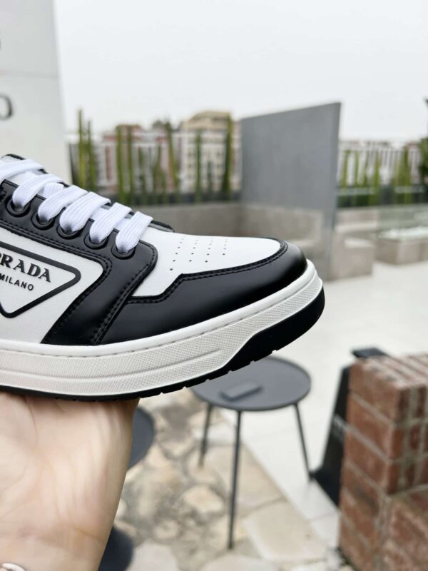 PRADA DISTRICT PERFORATED LEATHER SNEAKERS BLACK 2EE3633LJ6F0964 - Image 5