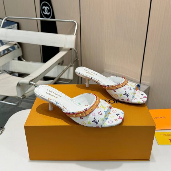 LOUIS VUITTON X TAKASHI MURAKAMI 6AM MULE WHITE 1AGWUA - Image 2