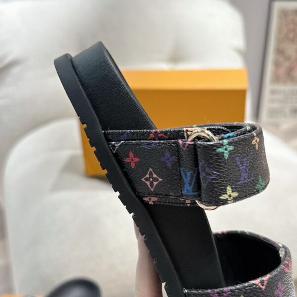 LOUIS VUITTON X TAKASHI MURAKAMI BOM DIA FLAT COMFORT MULE BLACK 1AGXUB - Image 5