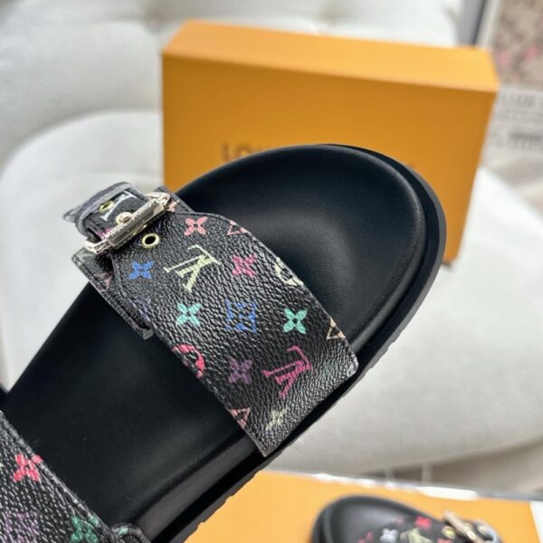 LOUIS VUITTON X TAKASHI MURAKAMI BOM DIA FLAT COMFORT MULE BLACK 1AGXUB - Image 6