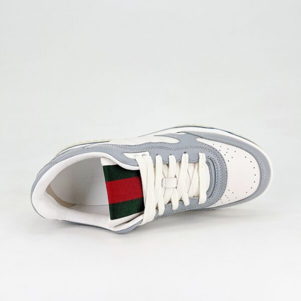 GUCCI MEN'S GUCCI RE WEB SNEAKER WHITE AND GREY 786186 AADJ9 1645 - Image 3