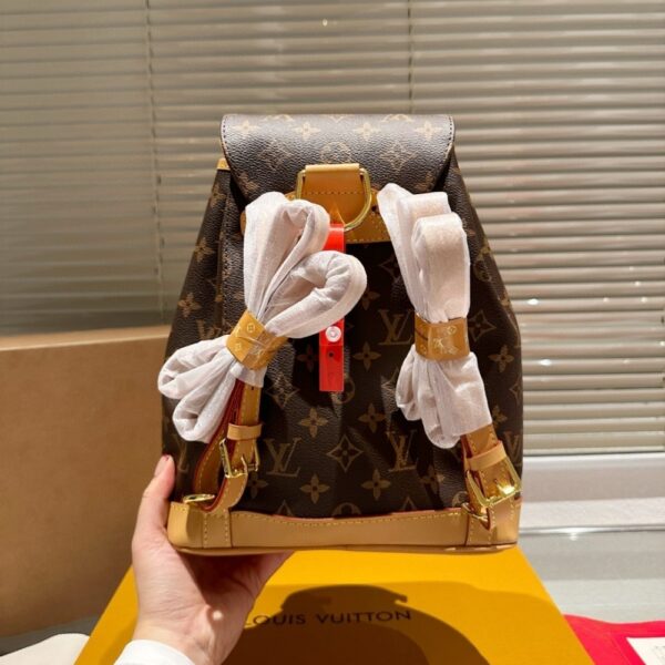 LOUIS VUITTON MONTSOURIS DAYBAG BACKPACK MONOGRAM LEATHER BROWN 26CM M51136 - Image 4