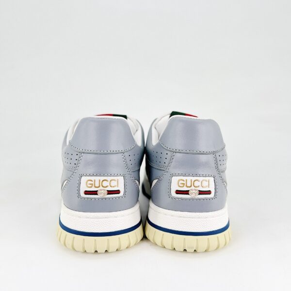 GUCCI MEN'S GUCCI RE WEB SNEAKER WHITE AND GREY 786186 AADJ9 1645 - Image 4