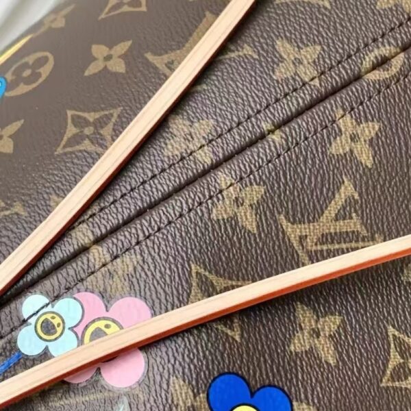 LOUIS VUITTON X TAKASHI MURAKAMI NEVERFULL MM SUPERFLAT BROWN 32CM M13271 - Image 4