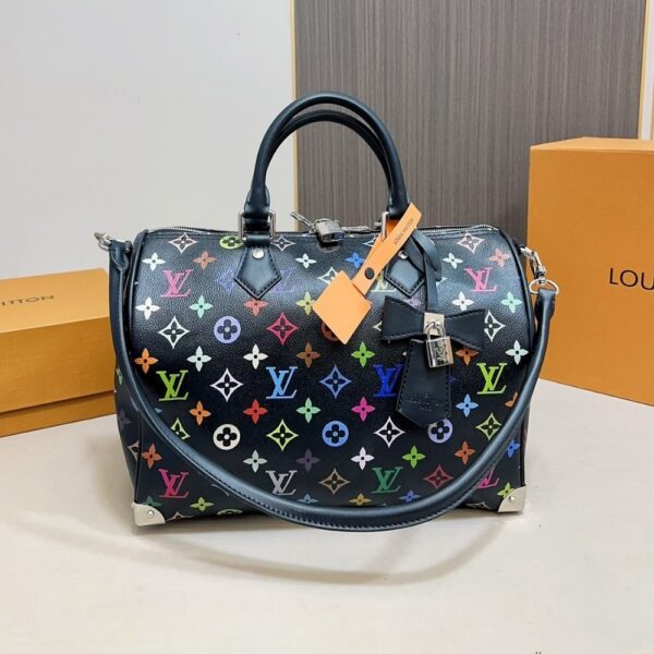 LOUIS VUITTON X TAKASHI MURAKAMI SPEEDY SOFT BLACK 30CM M13257 - Image 2