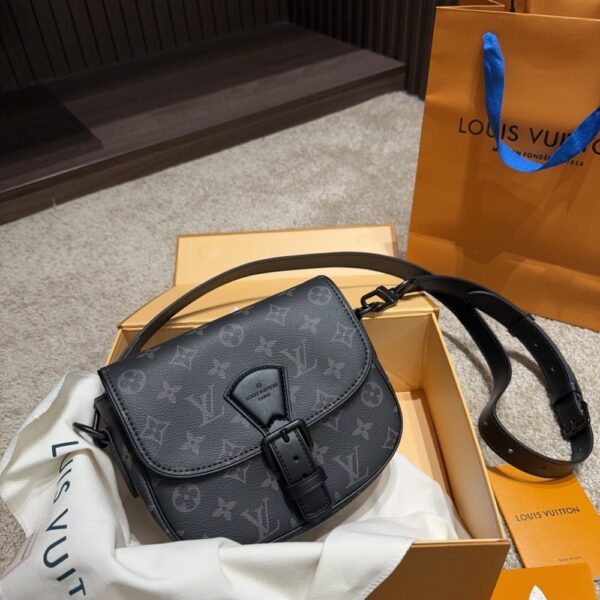 LOUIS VUITTON MONTSOURIS MESSENGER PM​ MONOGRAM ECLIPSE CANVAS BLACK 19CM M12519 - Image 2
