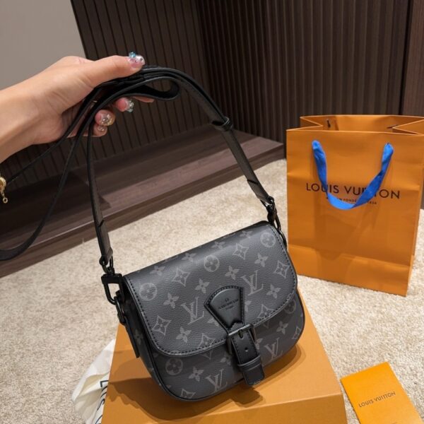 LOUIS VUITTON MONTSOURIS MESSENGER PM​ MONOGRAM ECLIPSE CANVAS BLACK 19CM M12519 - Image 3