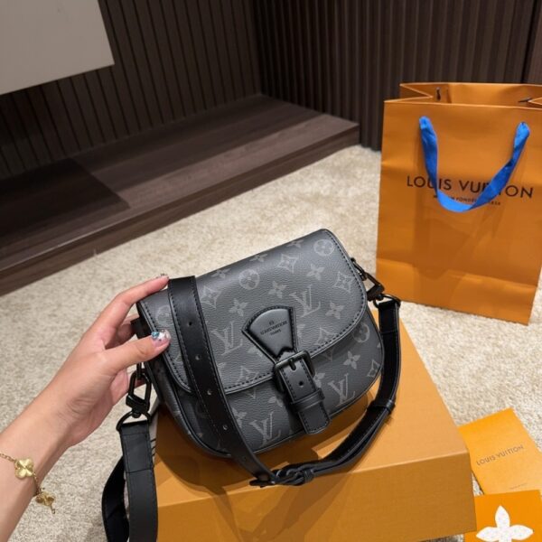 LOUIS VUITTON MONTSOURIS MESSENGER PM​ MONOGRAM ECLIPSE CANVAS BLACK 19CM M12519 - Image 4