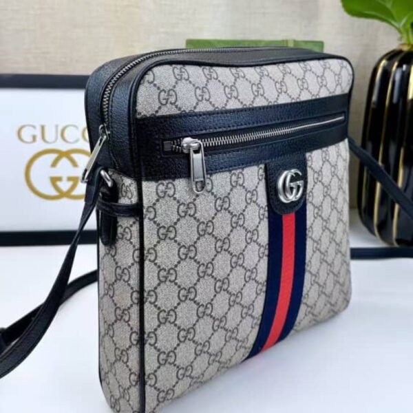 GUCCI OPHIDIA SMALL MESSENGER BAG BEIGE AND BLUE GG SUPREME 28CM ‎547926 96IWN 4076 - Image 3