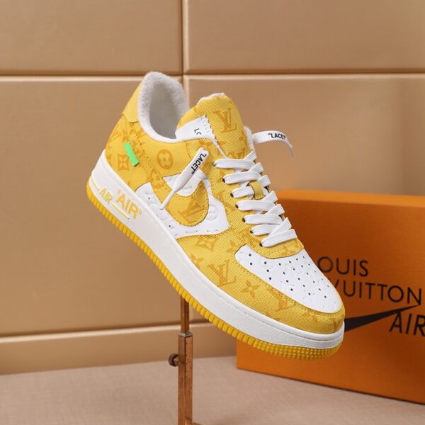 LOUIS VUITTON AND NIKE AIR FORCE 1 BY VIRGIL ABLOH  WHITE COMET YELLOW - Image 8