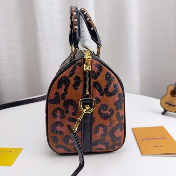 LOUIS VUITTON SPEEDY BANDOULIERE BAG WILD AT HEART MONOGRAM EMPREINTE GIANT BLACK 26CM - Image 7