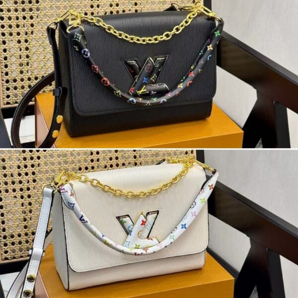 LOUIS VUITTON X TAKASHI MURAKAMI LV TWIST MM SLIM BAG WHITE 23CM M13678 - Image 3