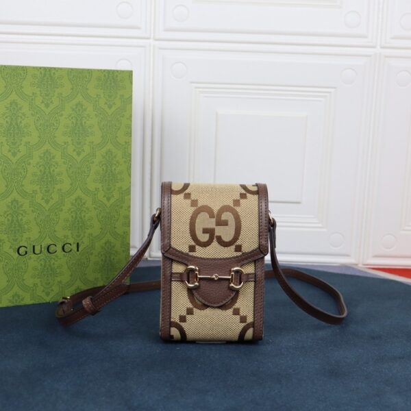 GUCCI 1955 HORSEBIT JUMBO GG MINI BROWN 11CM - Image 2