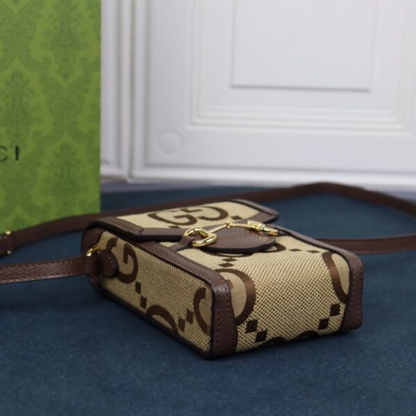 GUCCI 1955 HORSEBIT JUMBO GG MINI BROWN 11CM - Image 4