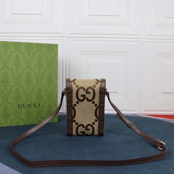 GUCCI 1955 HORSEBIT JUMBO GG MINI BROWN 11CM - Image 5