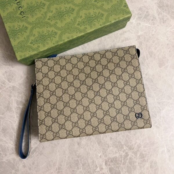 GUCCI GG POUCH WITH GG DETAIL BEIGE AND EBONY 18CM 768255 FACQC 9773 - Image 2