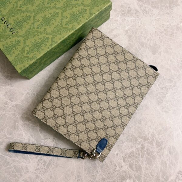 GUCCI GG POUCH WITH GG DETAIL BEIGE AND EBONY 18CM 768255 FACQC 9773 - Image 3