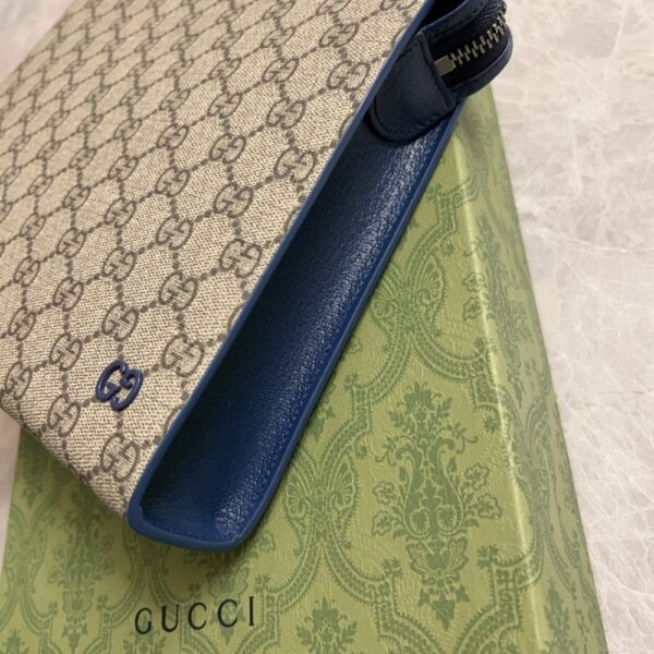 GUCCI GG POUCH WITH GG DETAIL BEIGE AND EBONY 18CM 768255 FACQC 9773 - Image 5