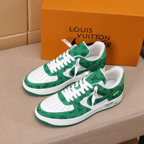 LOUIS VUITTON AND NIKE AIR FORCE 1 BY VIRGIL ABLOH  WHITE COMET GREEN - Image 10