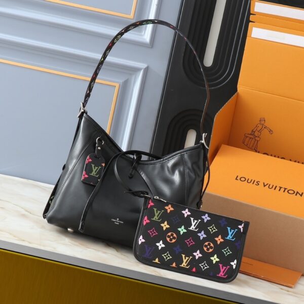 LOUIS VUITTON X TAKASHI MURAKAMI CARRYALL VIBE MM BLACK 29CM M13105 - Image 2