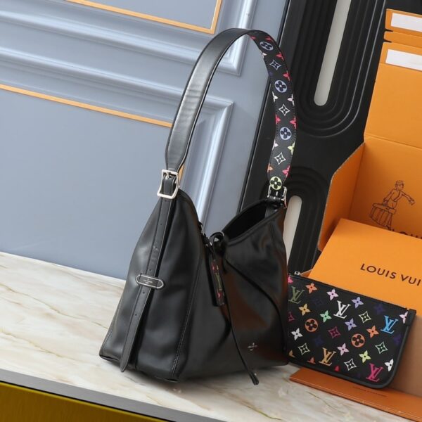 LOUIS VUITTON X TAKASHI MURAKAMI CARRYALL VIBE MM BLACK 29CM M13105 - Image 3