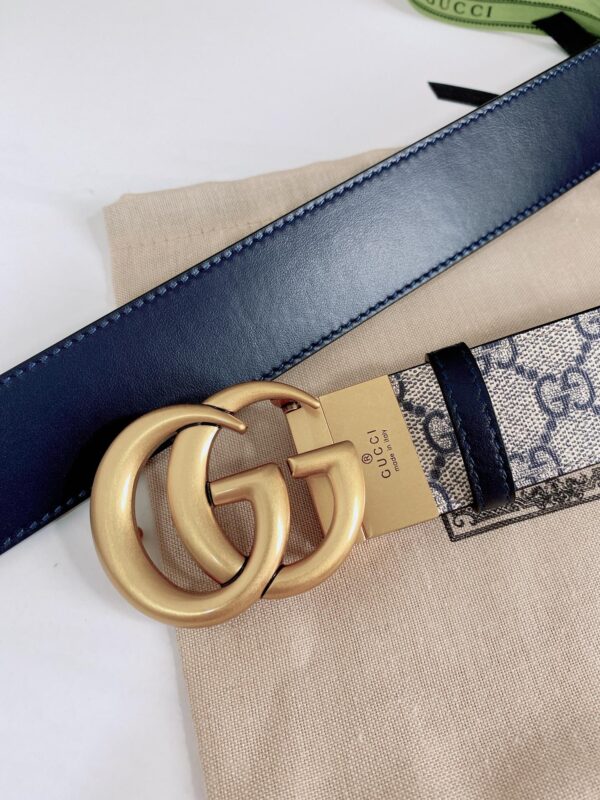 GUCCI SUPREME BELT WITH G BUCKLE GOLD METAL 3.8CM - Image 7
