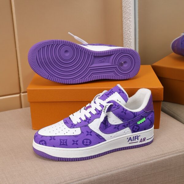 LOUIS VUITTON AND NIKE AIR FORCE 1 BY VIRGIL ABLOH  WHITE COMET PURPLE - Image 7