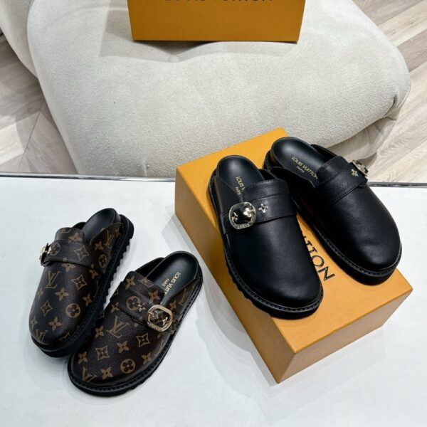 LOUIS VUITTON COSY FLAT COMFORT CLOG BLACK 1AGVPT - Image 5