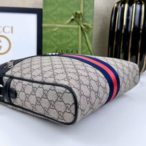 GUCCI OPHIDIA SMALL MESSENGER BAG BEIGE AND BLUE GG SUPREME 28CM ‎547926 96IWN 4076 - Image 5