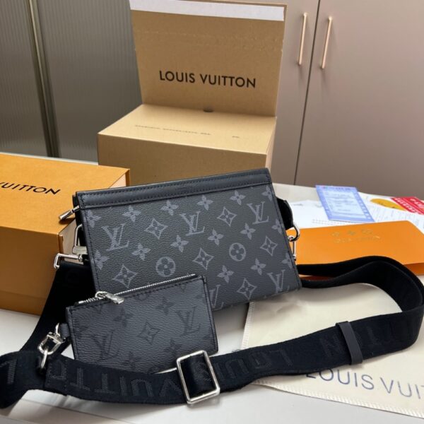 LOUIS VUITTON GASTON WEARABLE WALLET MONOGRAM ECLIPSE BLACK 21CM M81124 - Image 2