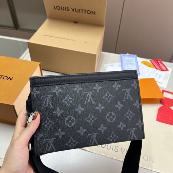 LOUIS VUITTON GASTON WEARABLE WALLET MONOGRAM ECLIPSE BLACK 21CM M81124 - Image 3