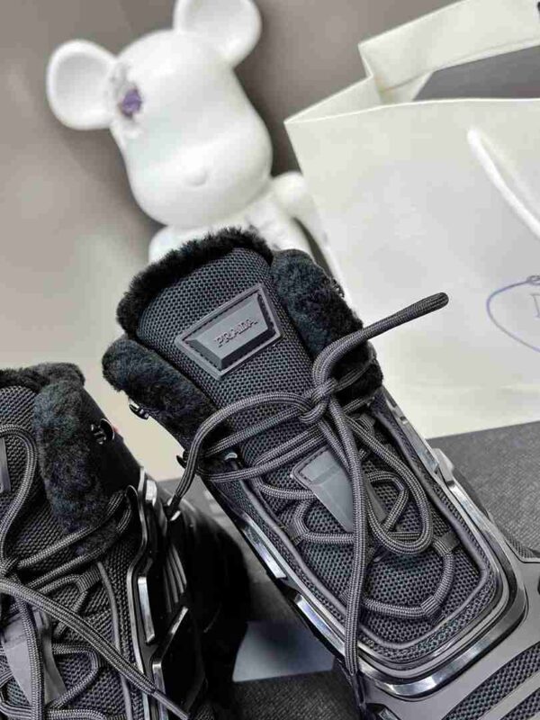 PRADA CLOUDBUST THUNDER HIGH TOP SNEAKERS BLACK - Image 3