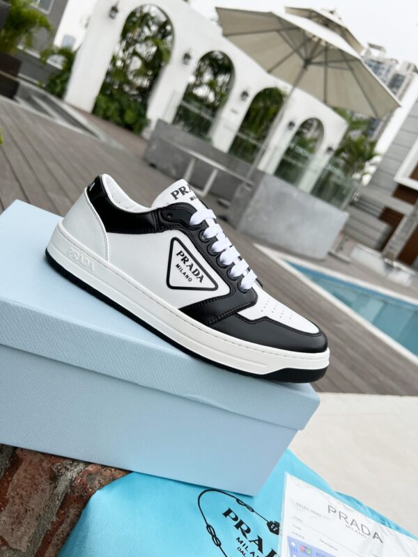 PRADA DISTRICT PERFORATED LEATHER SNEAKERS BLACK 2EE3633LJ6F0964 - Image 3