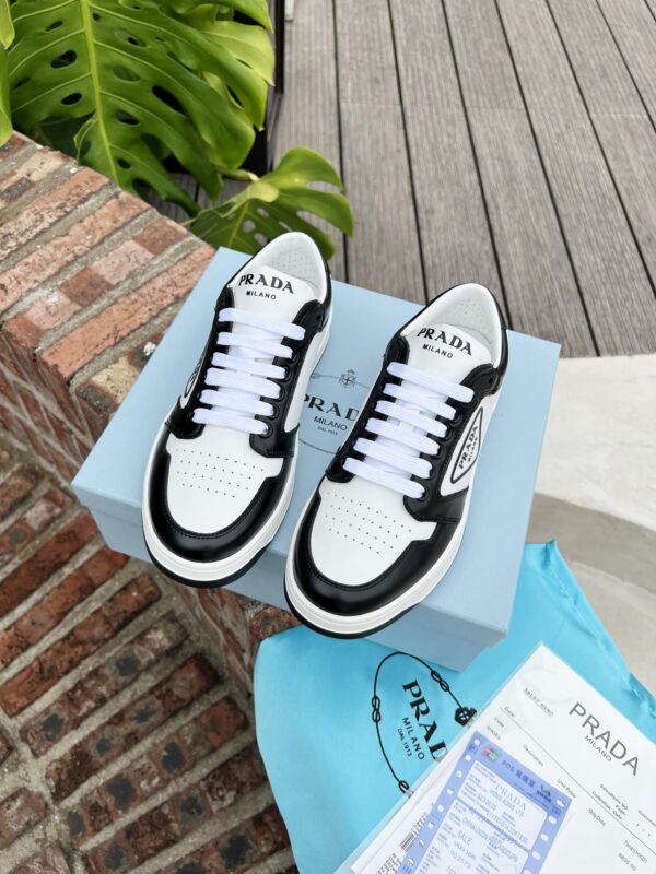 PRADA DISTRICT PERFORATED LEATHER SNEAKERS BLACK 2EE3633LJ6F0964 - Image 4
