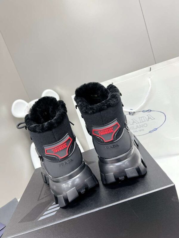 PRADA CLOUDBUST THUNDER HIGH TOP SNEAKERS BLACK - Image 6