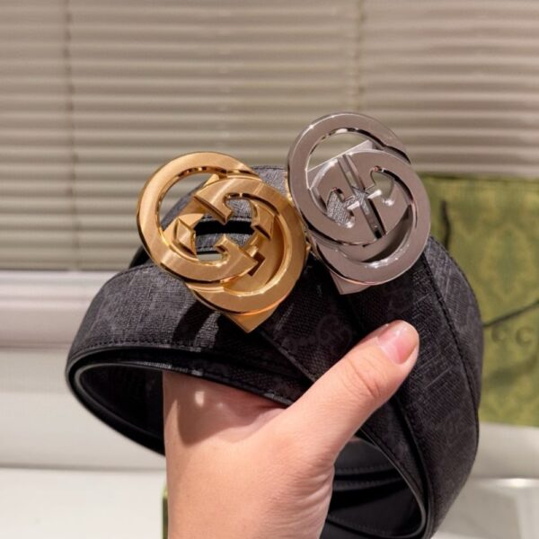 GUCCI GG BELT WITH INTERLOCKING G BUCKLE SUPREME ‎411924 KGDHX 8449 - Image 3
