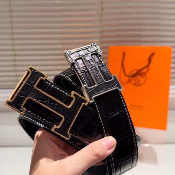HERMES CROCODILE LEATHER BELT TLN0112S - Image 3