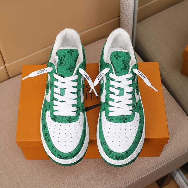 LOUIS VUITTON AND NIKE AIR FORCE 1 BY VIRGIL ABLOH  WHITE COMET GREEN - Image 6