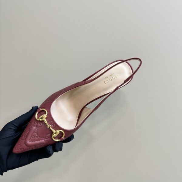 GUCCI WOMEN'S HORSEBIT PUMP GG LEATHER ROSSO ANCORA RED ‎792065 AAEGJ 6207 - Image 8
