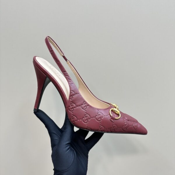 GUCCI WOMEN'S HORSEBIT PUMP GG LEATHER ROSSO ANCORA RED ‎792065 AAEGJ 6207 - Image 7