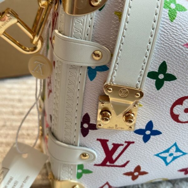 LOUIS VUITTON X TAKASHI MURAKAMI SIDE TRUNK MM BAG MULTICOLORE BLANC 23CM M14046 - Image 4