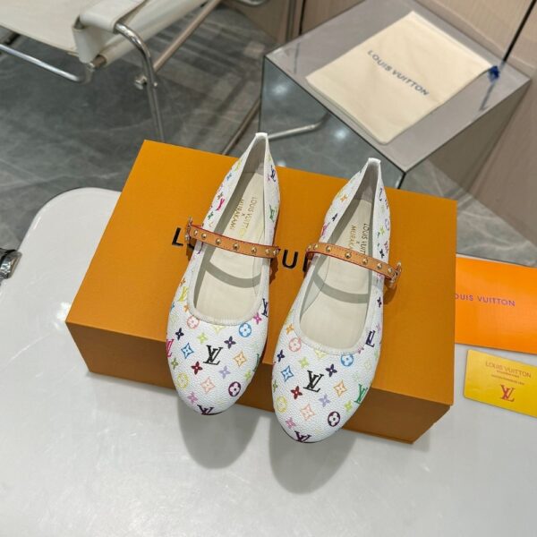 LOUIS VUITTON X TAKASHI MURAKAMI ROMY FLAT BALLERINA WHITE 1AGVFM - Image 2