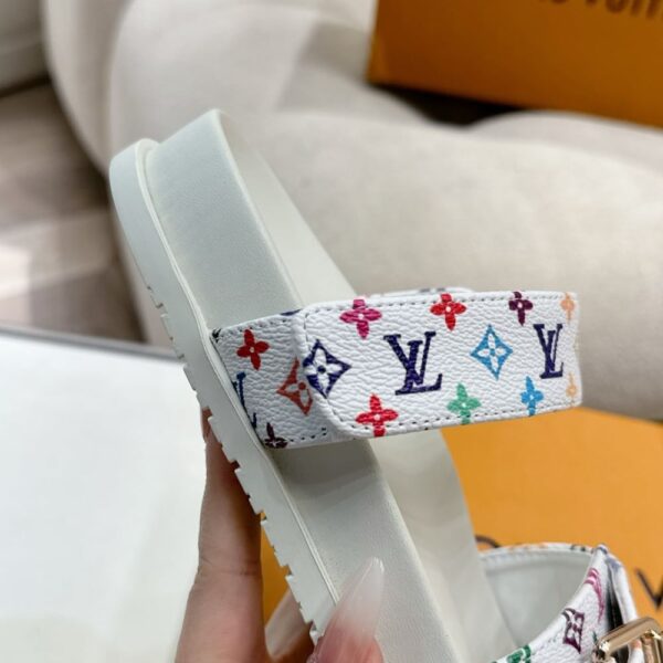 LOUIS VUITTON X TAKASHI MURAKAMI BOM DIA FLAT COMFORT MULE WHITE 1AGXTV - Image 7