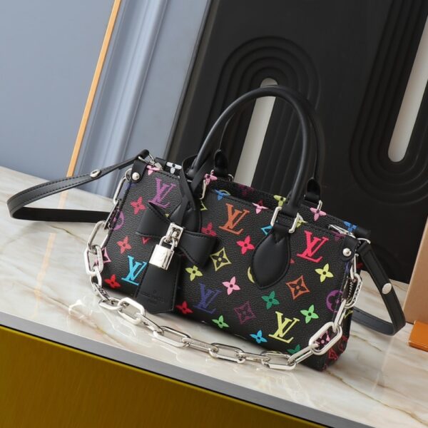 LOUIS VUITTON X TAKASHI MURAKAMI ONTHEGO EAST WEST CHAIN BLACK 25CM M13260 - Image 2
