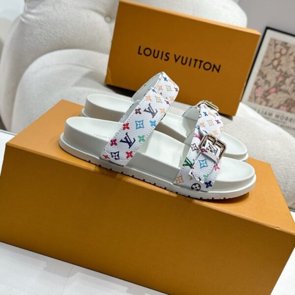 LOUIS VUITTON X TAKASHI MURAKAMI BOM DIA FLAT COMFORT MULE WHITE 1AGXTV - Image 2