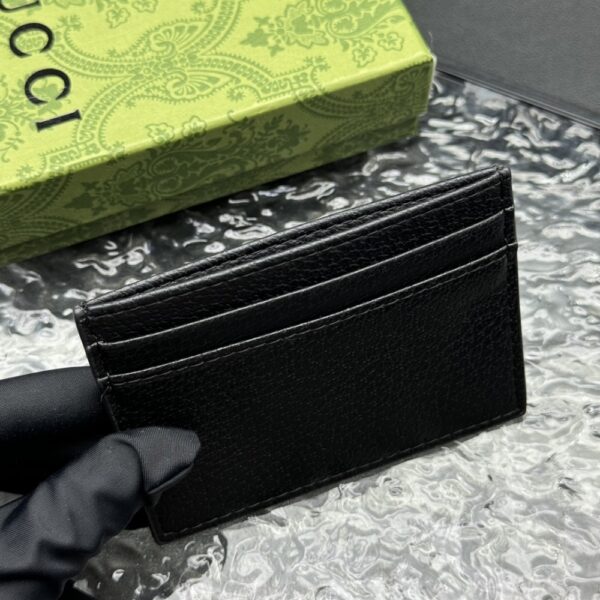 GUCCI ANIMALIER LEATHER CARD CASE BLACK 10CM 523685 DJ20T 1000 - Image 5