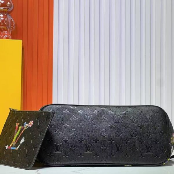 LOUIS VUITTON X TAKASHI MURAKAMI SUPERFLAT NEVERFULL MM BLACK 31CM M13675 - Image 5